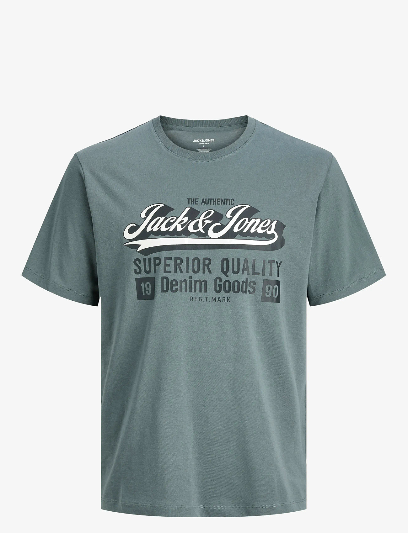 Jack & Jones - JJELOGO TEE SS O-NECK 2 COL AW25 SN - kurzärmelig - stormy weather - 1