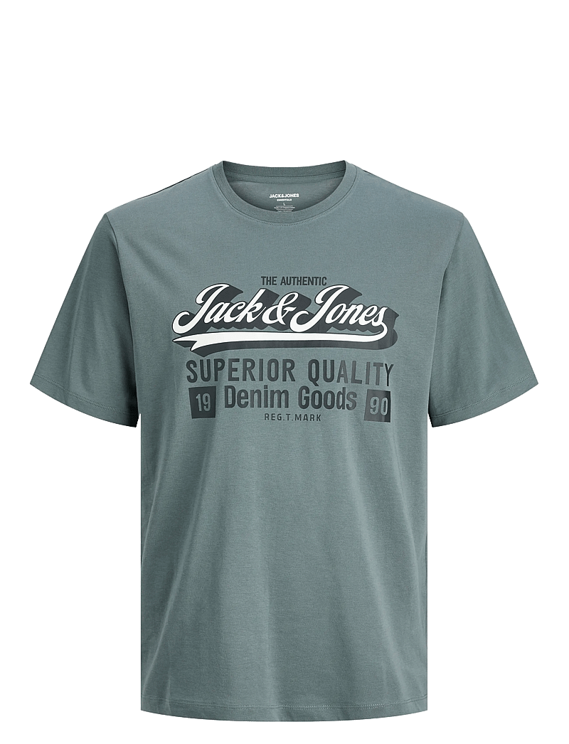 Jack & Jones - JJELOGO TEE SS O-NECK 2 COL AW25 SN - kurzärmelig - stormy weather - 1