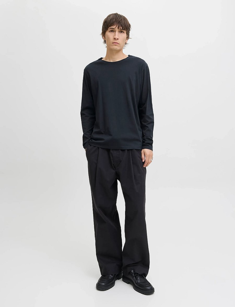 Jack & Jones - JJEORGANIC BASIC TEE LS O-NECK NOOS - pitkähihaiset - navy blazer - 5