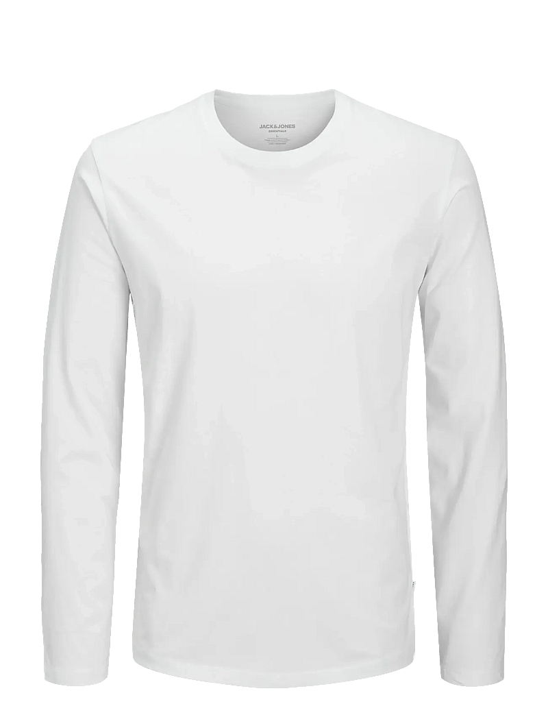 Jack & Jones - JJEORGANIC BASIC TEE LS O-NECK NOOS - langærmede t-shirts - white - 1