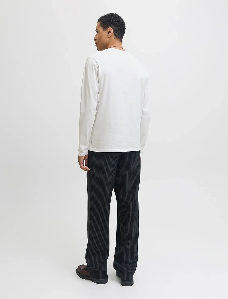 Jack & Jones - JJEORGANIC BASIC TEE LS O-NECK NOOS - langærmede t-shirts - white - 3