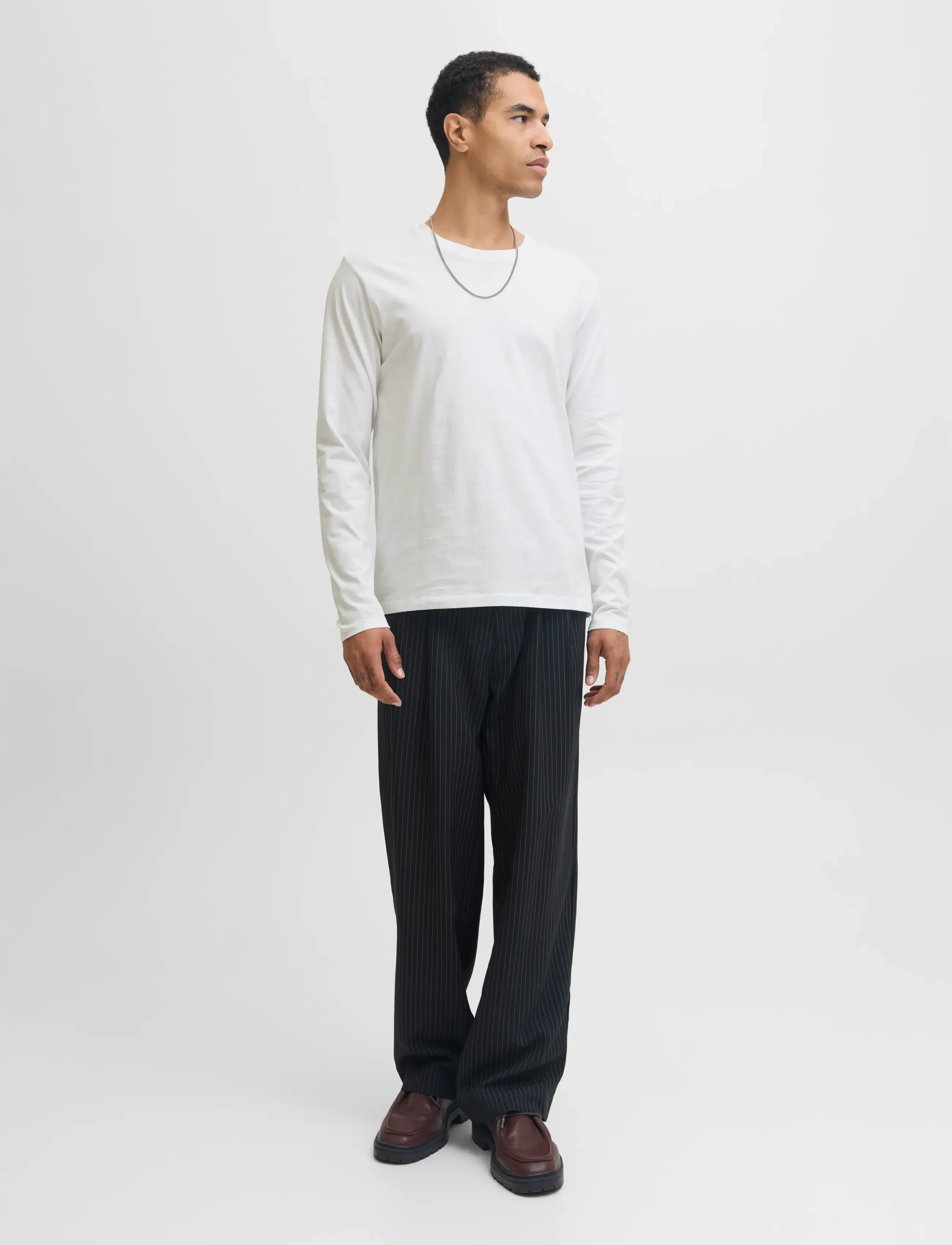 Jack & Jones - JJEORGANIC BASIC TEE LS O-NECK NOOS - pikkade varrukatega t-särgid - white - 5