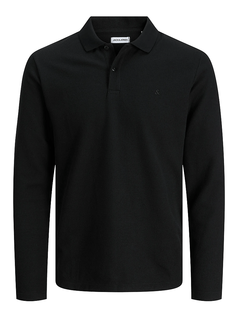 Jack & Jones - JJEAUSTIN POLO LS NOOS - långärmade pikéer - black - 1