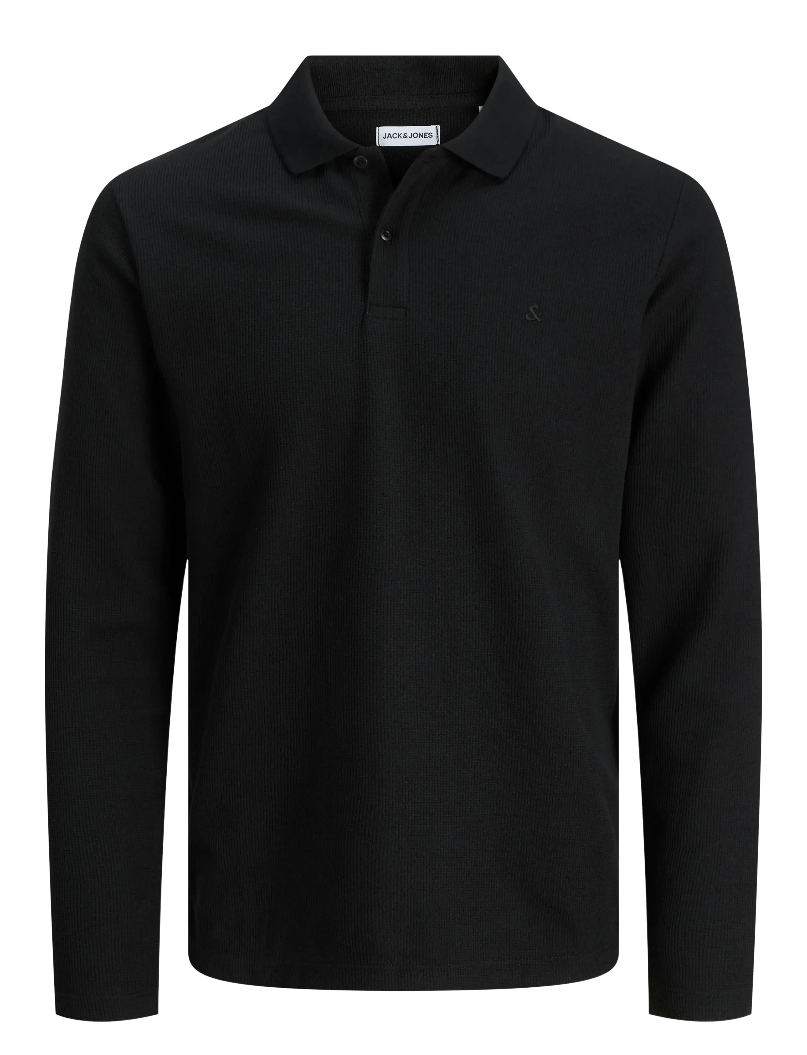 Jack & Jones - JJEAUSTIN POLO LS NOOS - långärmade pikéer - black - 1