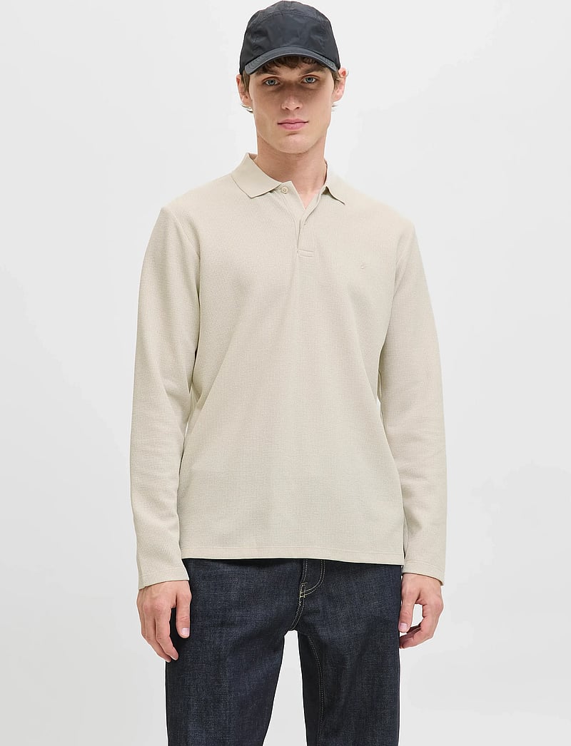 Jack & Jones - JJEAUSTIN POLO LS NOOS - långärmade pikéer - moonbeam - 0