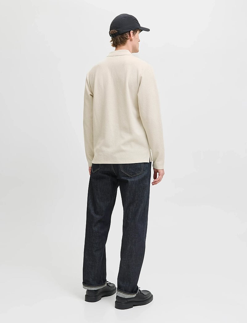 Jack & Jones - JJEAUSTIN POLO LS NOOS - långärmade pikéer - moonbeam - 2