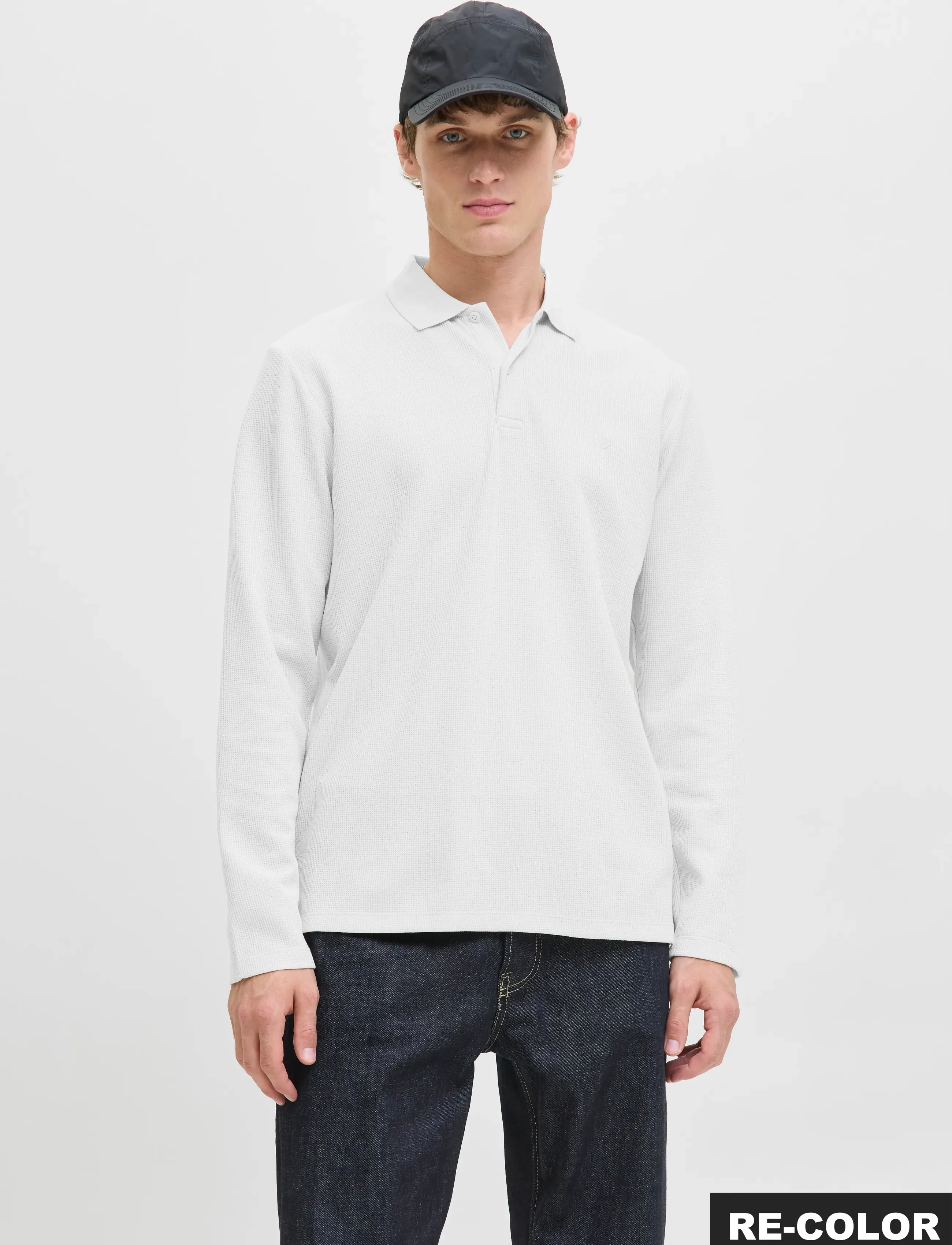 Jack & Jones - JJEAUSTIN POLO LS NOOS - långärmade pikéer - white - 0