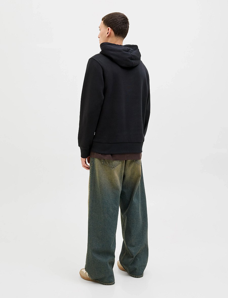 Jack & Jones - JJELOGO SWEAT HOOD 2 COL 25/26 NOOS - hættetrøjer - black - 2