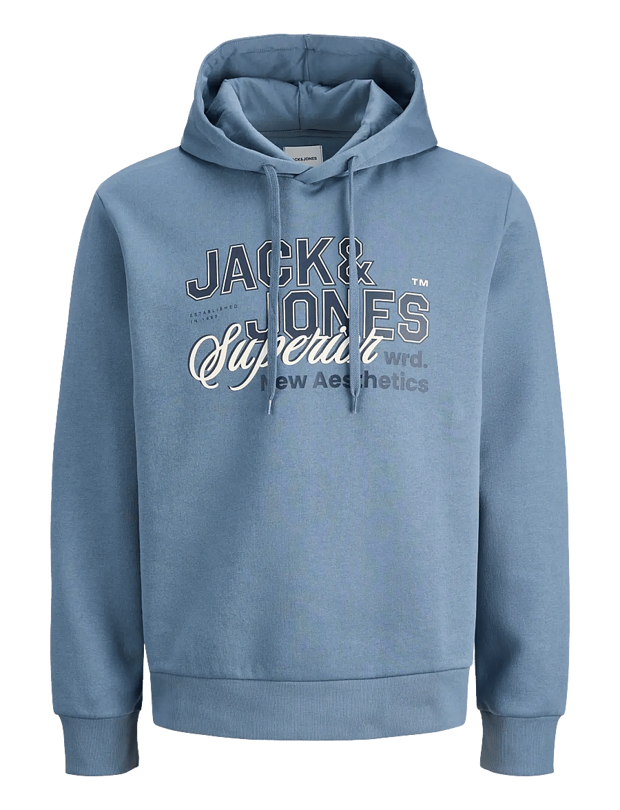 Jack & Jones - JJELOGO SWEAT HOOD 2 COL 25/26 NOOS - hoodies - blue mirage - 1