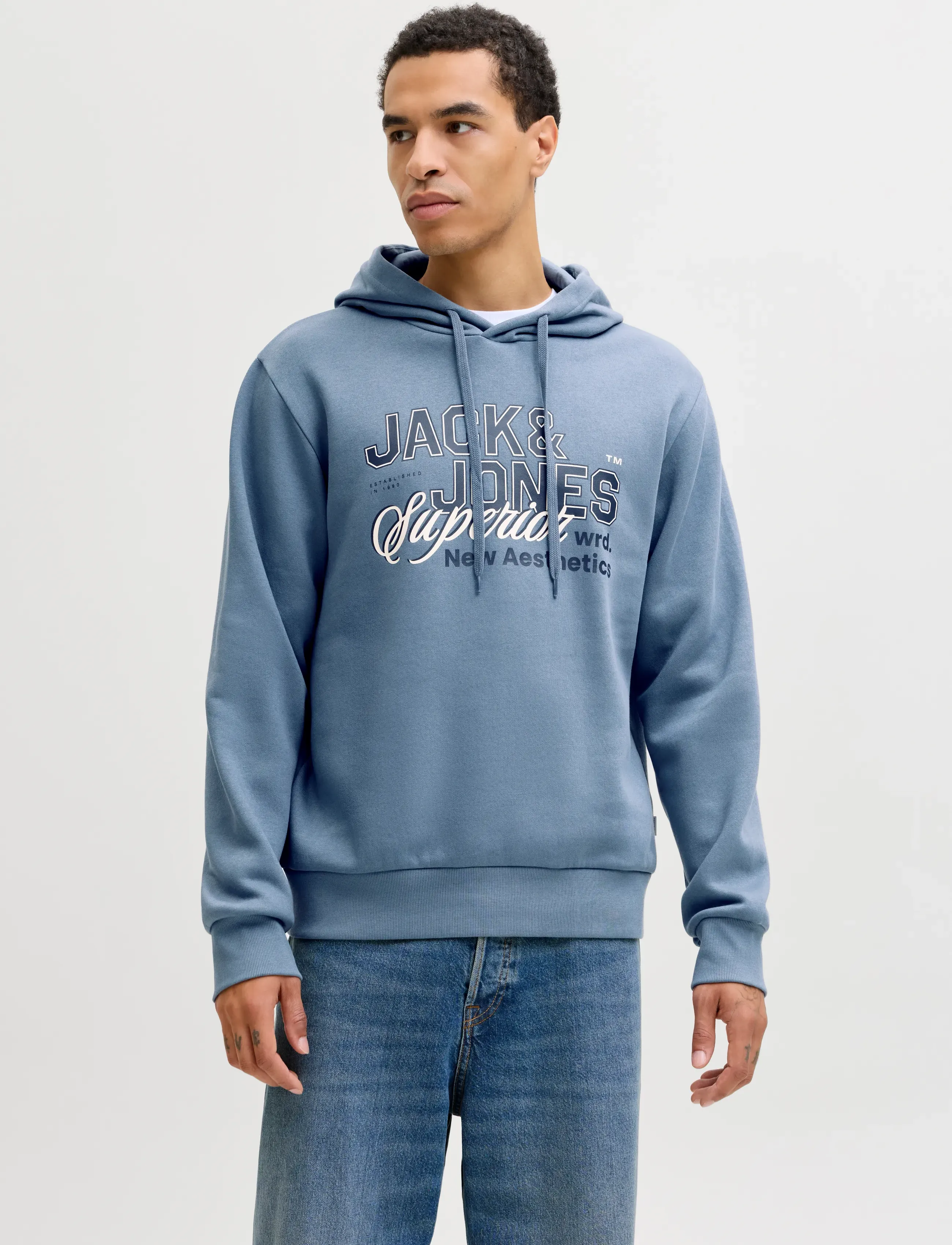 Jack & Jones JJELOGO SWEAT HOOD 2 COL 25/26 NOOS - Sweatshirts - BLUE MIRAGE / blue