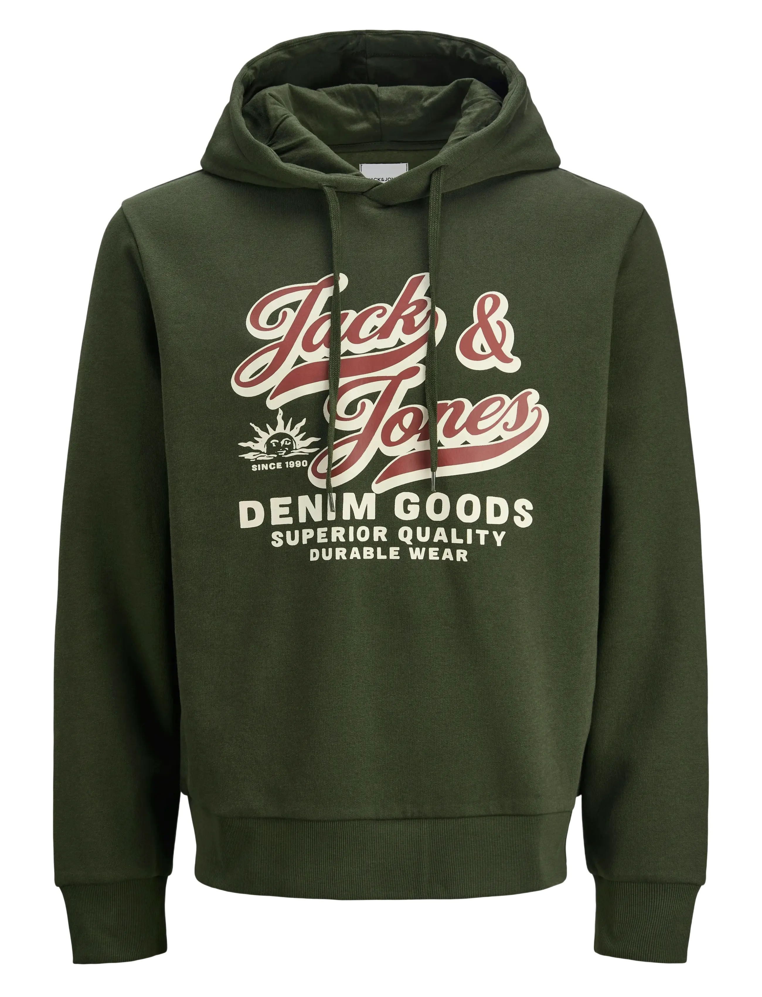 Jack & Jones JJELOGO SWEAT HOOD 2 COL 25/26 NOOS - Kapuzenpullover - DUFFEL BAG / khaki/green