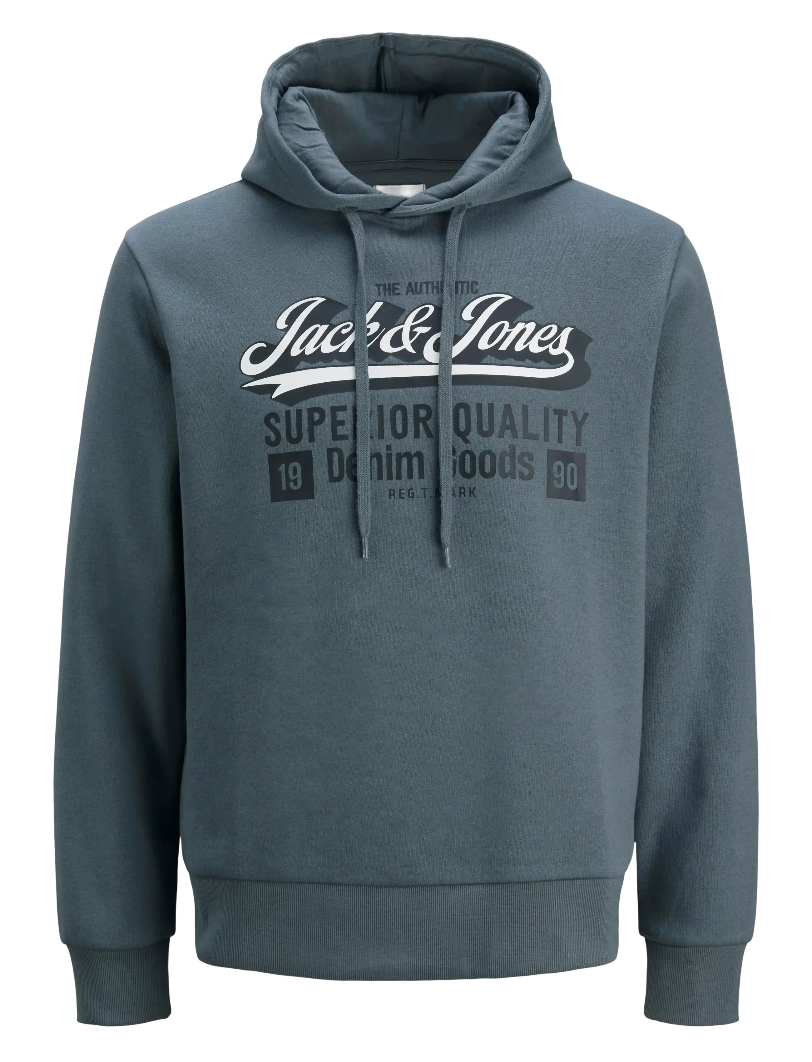 Jack & Jones JJELOGO SWEAT HOOD 2 COL 25/26 NOOS - Sweatshirts & hoodies - STORMY WEATHER / blue