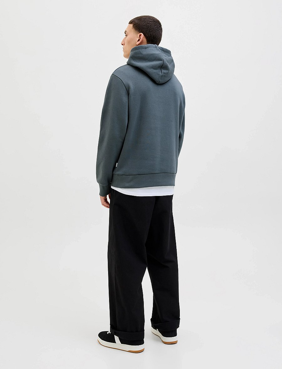 Jack & Jones - JJELOGO SWEAT HOOD 2 COL 25/26 NOOS - kapuzenpullover - stormy weather - 2