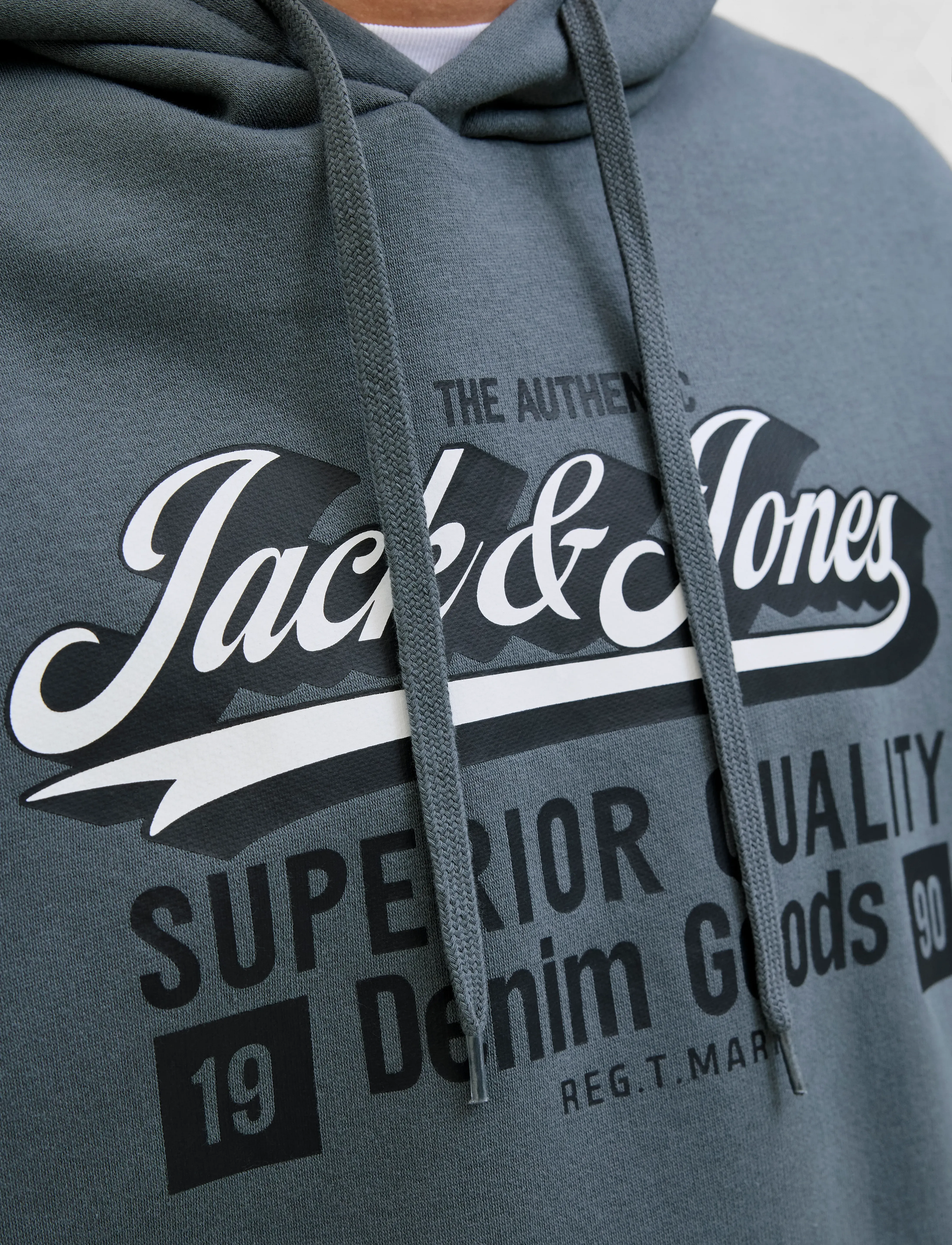 Jack & Jones - JJELOGO SWEAT HOOD 2 COL 25/26 NOOS - hættetrøjer - stormy weather - 3