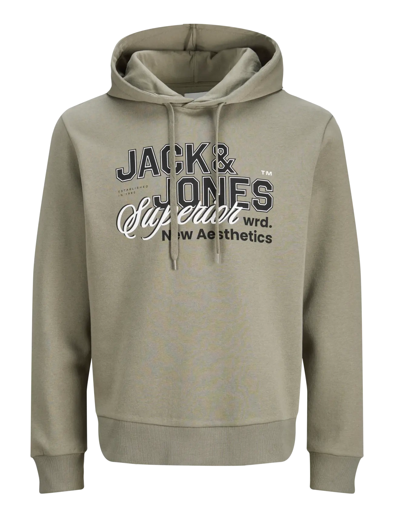 JACK & JONES Jjelogo Sweat Hood 2 Col 25/26 Noos Khaki - XL - Herren