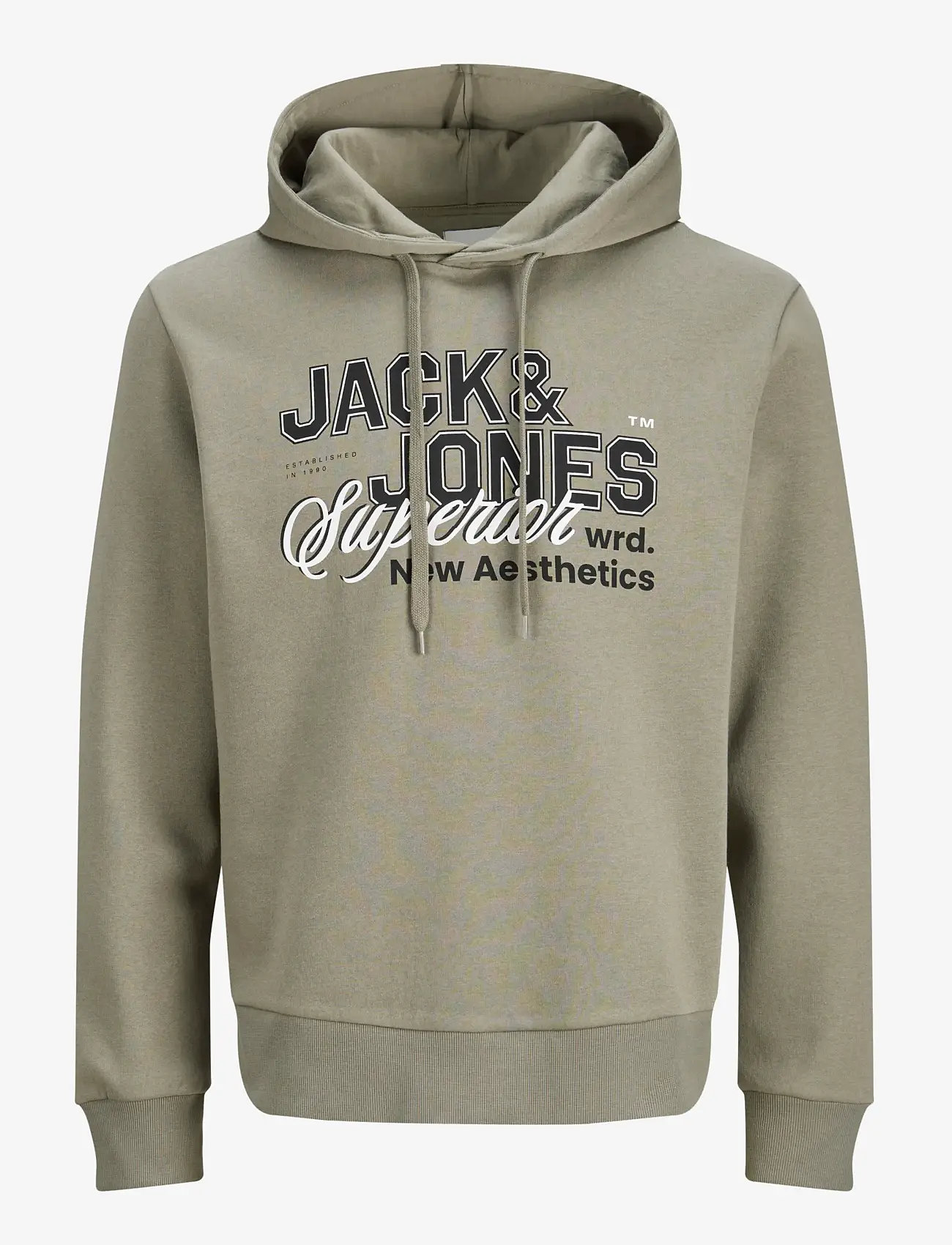 Jack & Jones - JJELOGO SWEAT HOOD 2 COL 25/26 NOOS - kapuutsiga dressipluusid - vetiver - 1