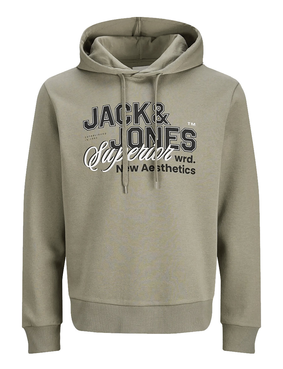 Jack & Jones - JJELOGO SWEAT HOOD 2 COL 25/26 NOOS - hoodies - vetiver - 1