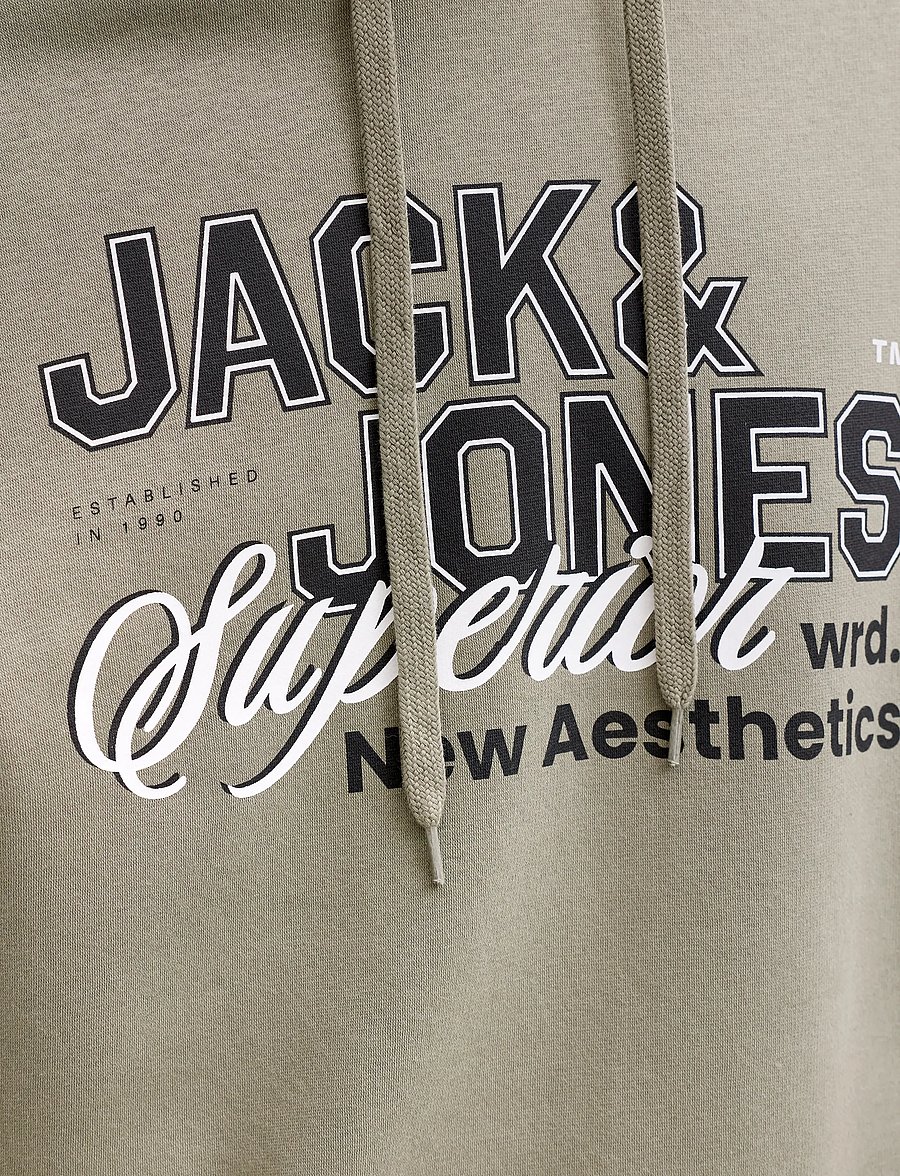 Jack & Jones - JJELOGO SWEAT HOOD 2 COL 25/26 NOOS - hoodies - vetiver - 4