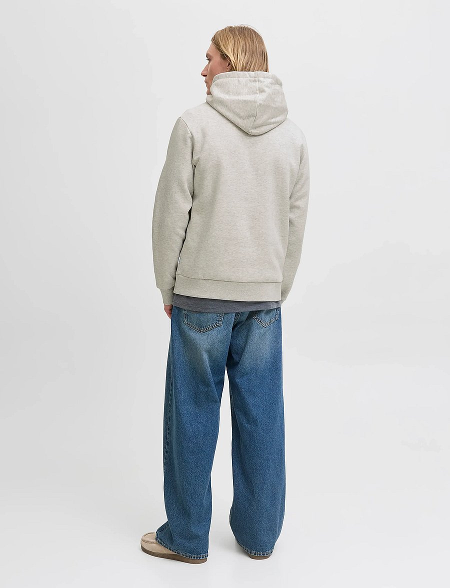 Jack & Jones - JJELOGO SWEAT HOOD 2 COL 25/26 NOOS - kapuzenpullover - white melange - 2