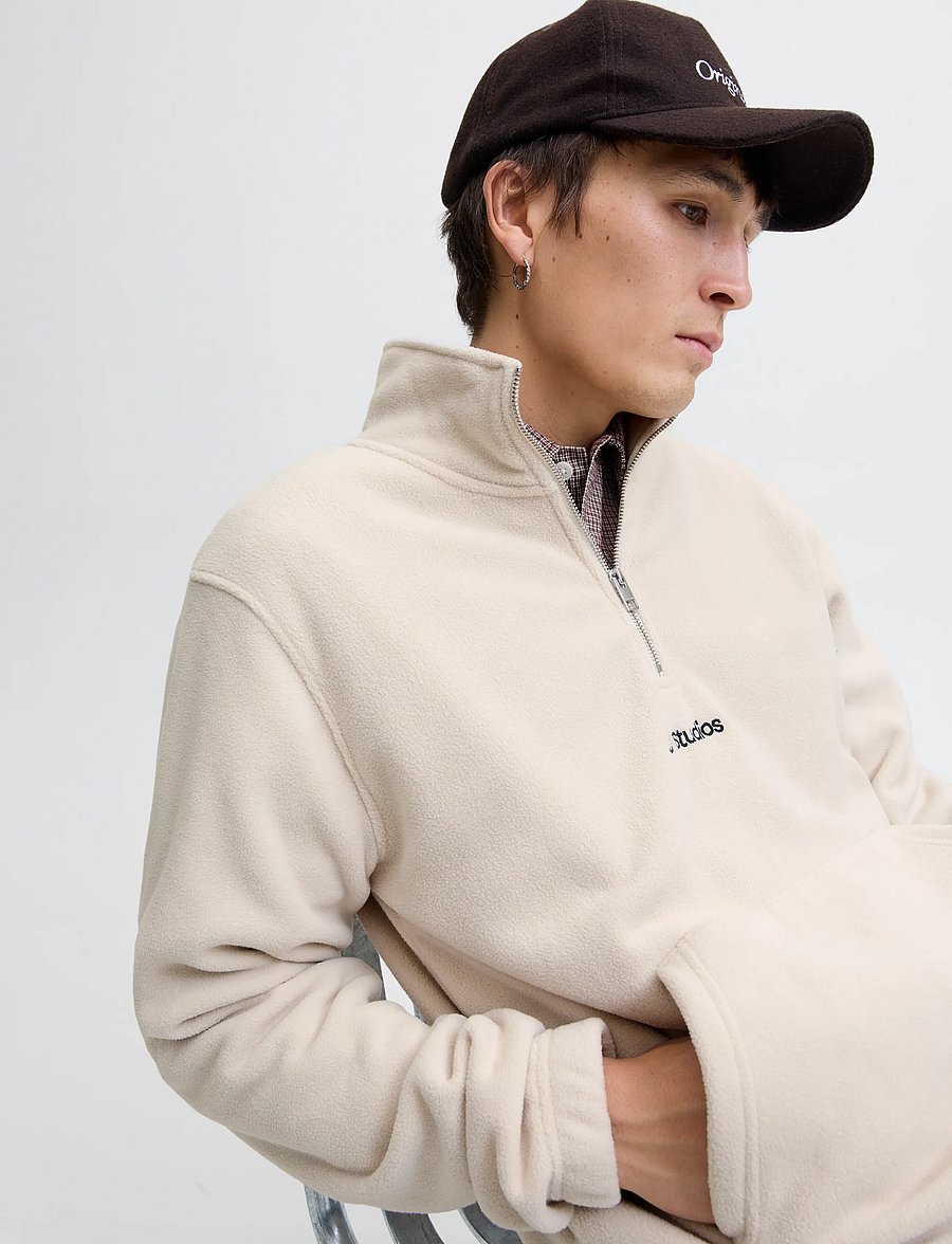 Jack & Jones - JJESOHO HALF ZIP FLEECE SN - moonbeam - 5