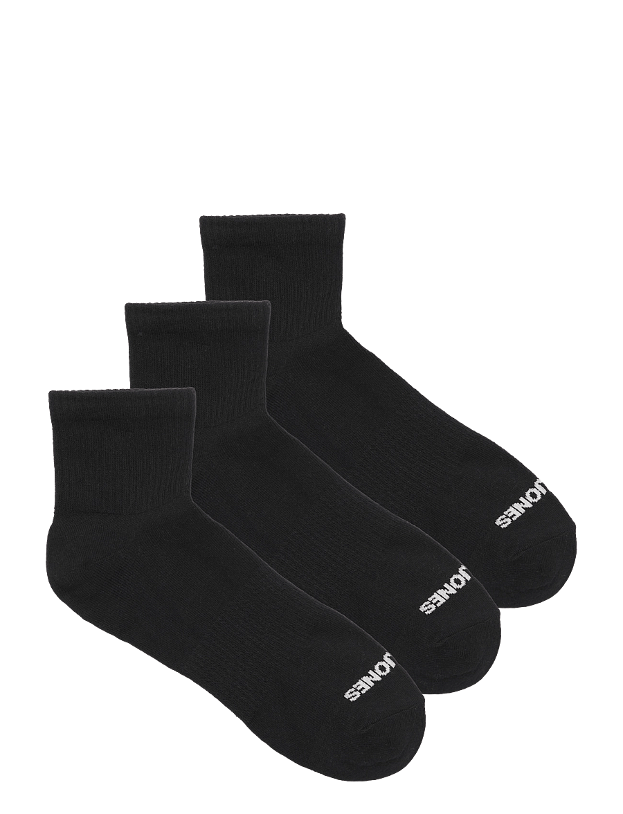 Jack & Jones - JACLUCA SHORT TENNIS SOCKS 3 PACK NOOS - sneackersocken - black - 0