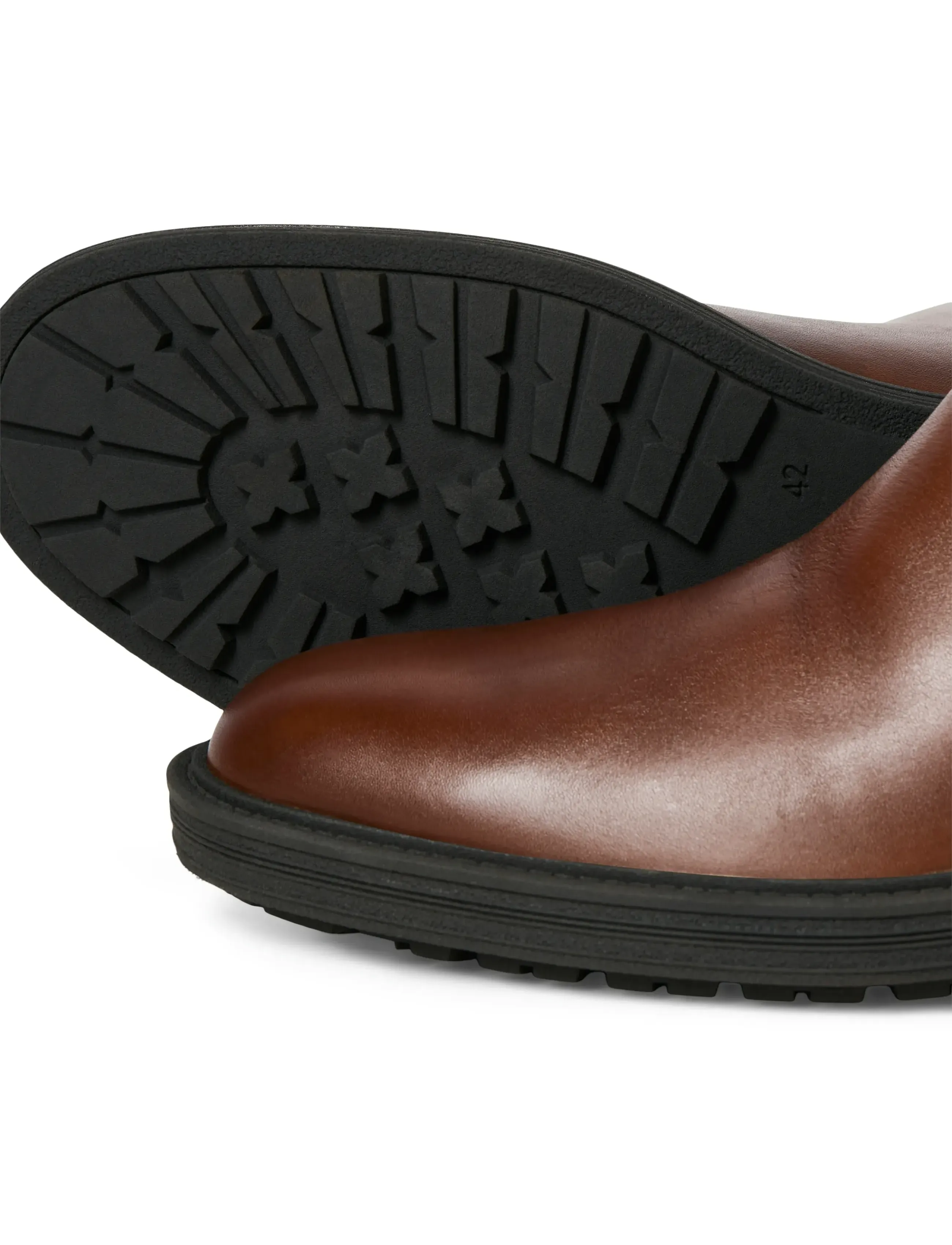 Jack & Jones - JFWHOSKINS LEATHER CHELSEA SN - chelsea boots - cognac - 4
