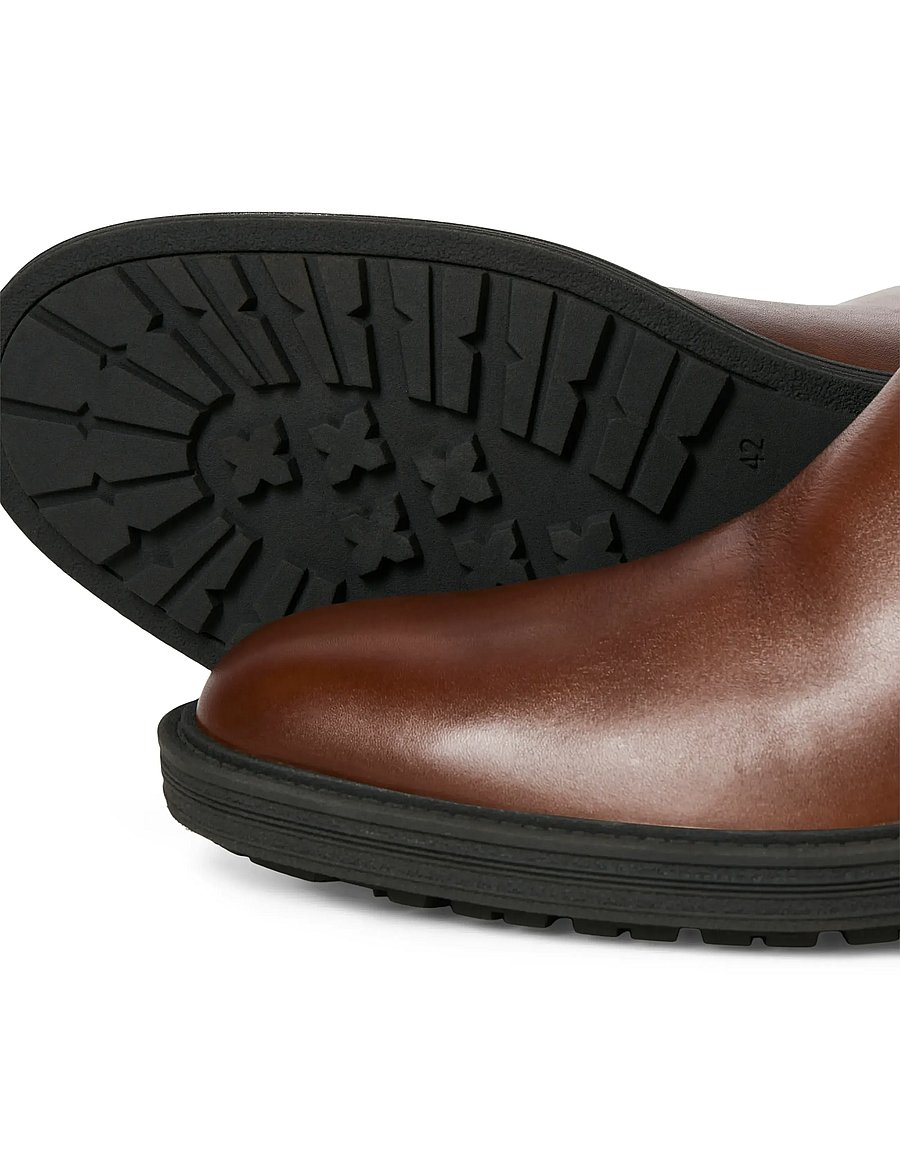 Jack & Jones - JFWHOSKINS LEATHER CHELSEA SN - chelsea-saapad - cognac - 4