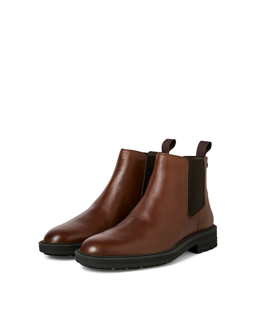 Jack & Jones - JFWHOSKINS LEATHER CHELSEA SN - chelsea-saapad - cognac - 5