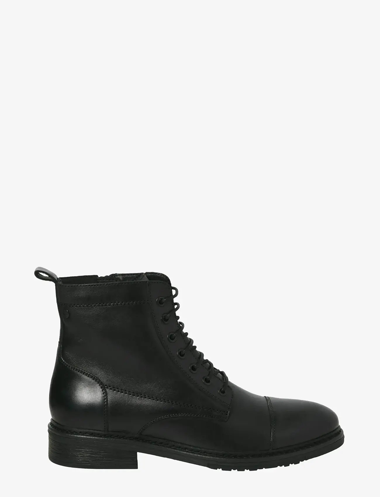 Jack & Jones - JFWWENTWORTH LEATHER BOOT LN - kängor med snörning - black - 1