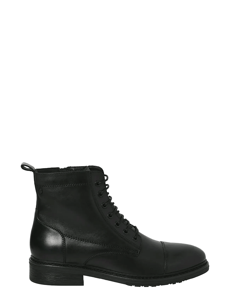 Jack & Jones - JFWWENTWORTH LEATHER BOOT LN - kängor med snörning - black - 1