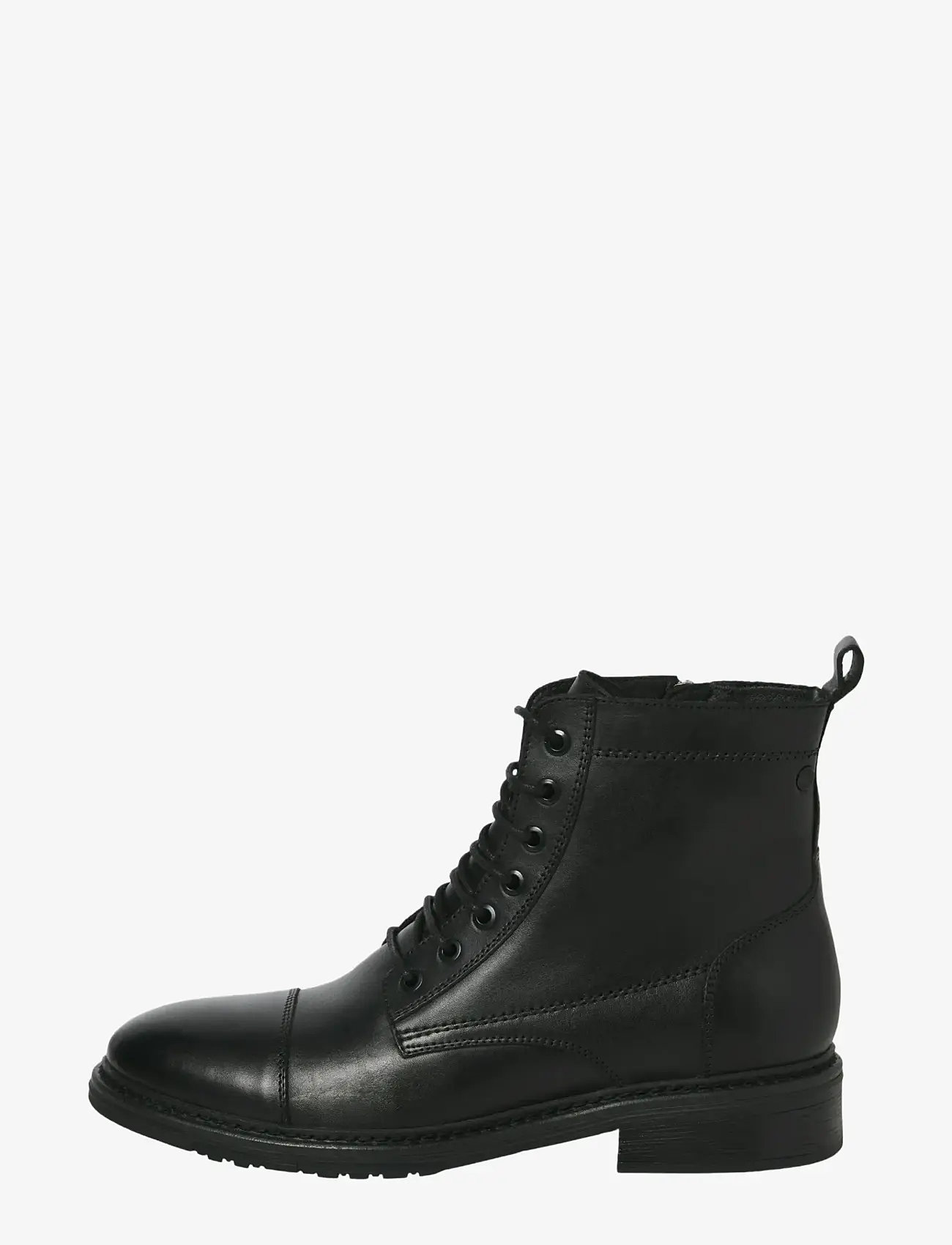 Jack & Jones - JFWWENTWORTH LEATHER BOOT LN - kängor med snörning - black - 2