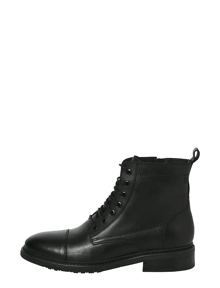 Jack & Jones - JFWWENTWORTH LEATHER BOOT LN - paeltega saapad - black - 2
