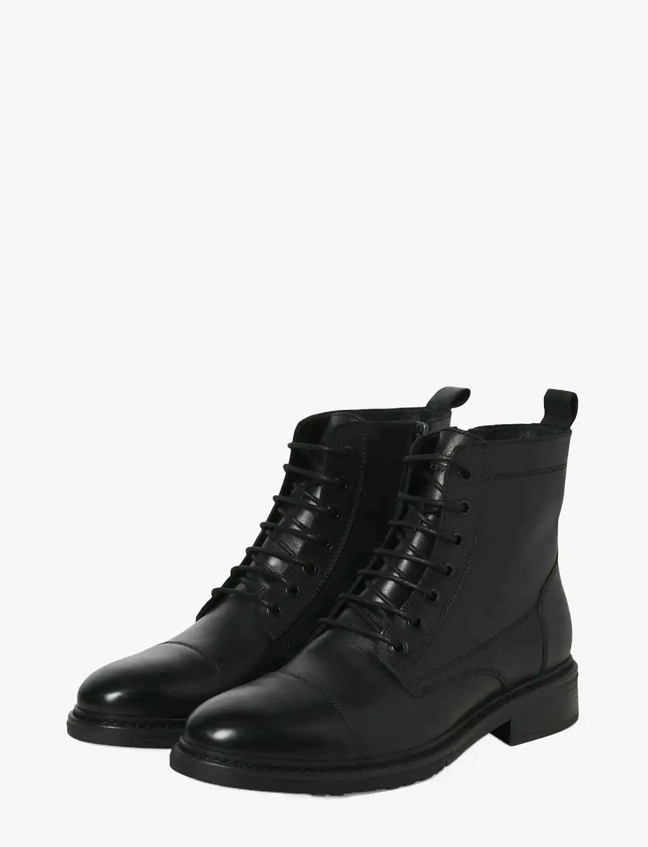 Jack & Jones - JFWWENTWORTH LEATHER BOOT LN - kängor med snörning - black - 4