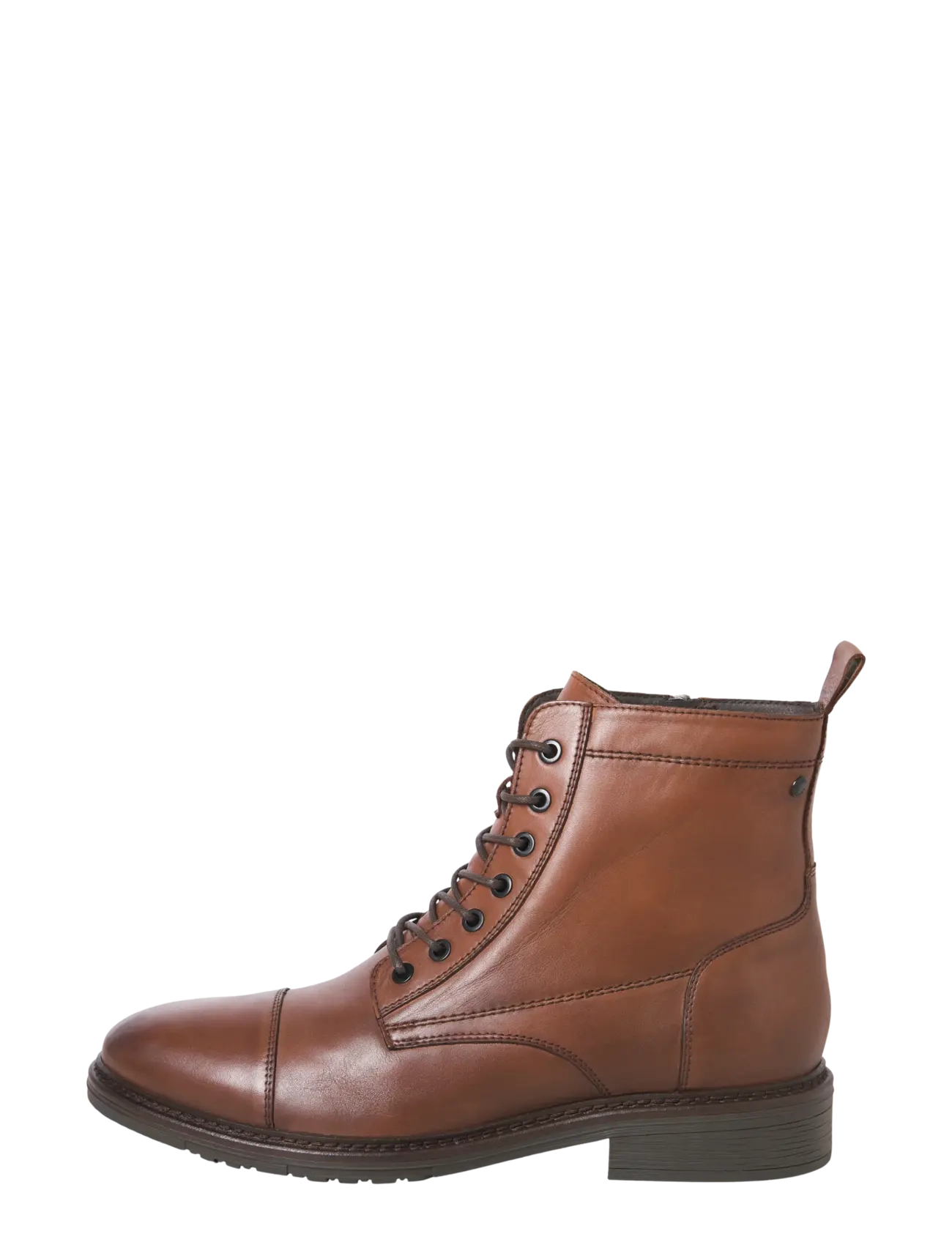 Jack & Jones JFWWENTWORTH LEATHER BOOT LN - Støvler med snøre - COGNAC / brown