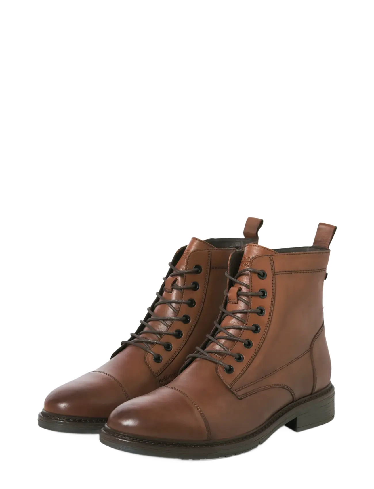 Jack & Jones - JFWWENTWORTH LEATHER BOOT LN - laced boots - cognac - 4