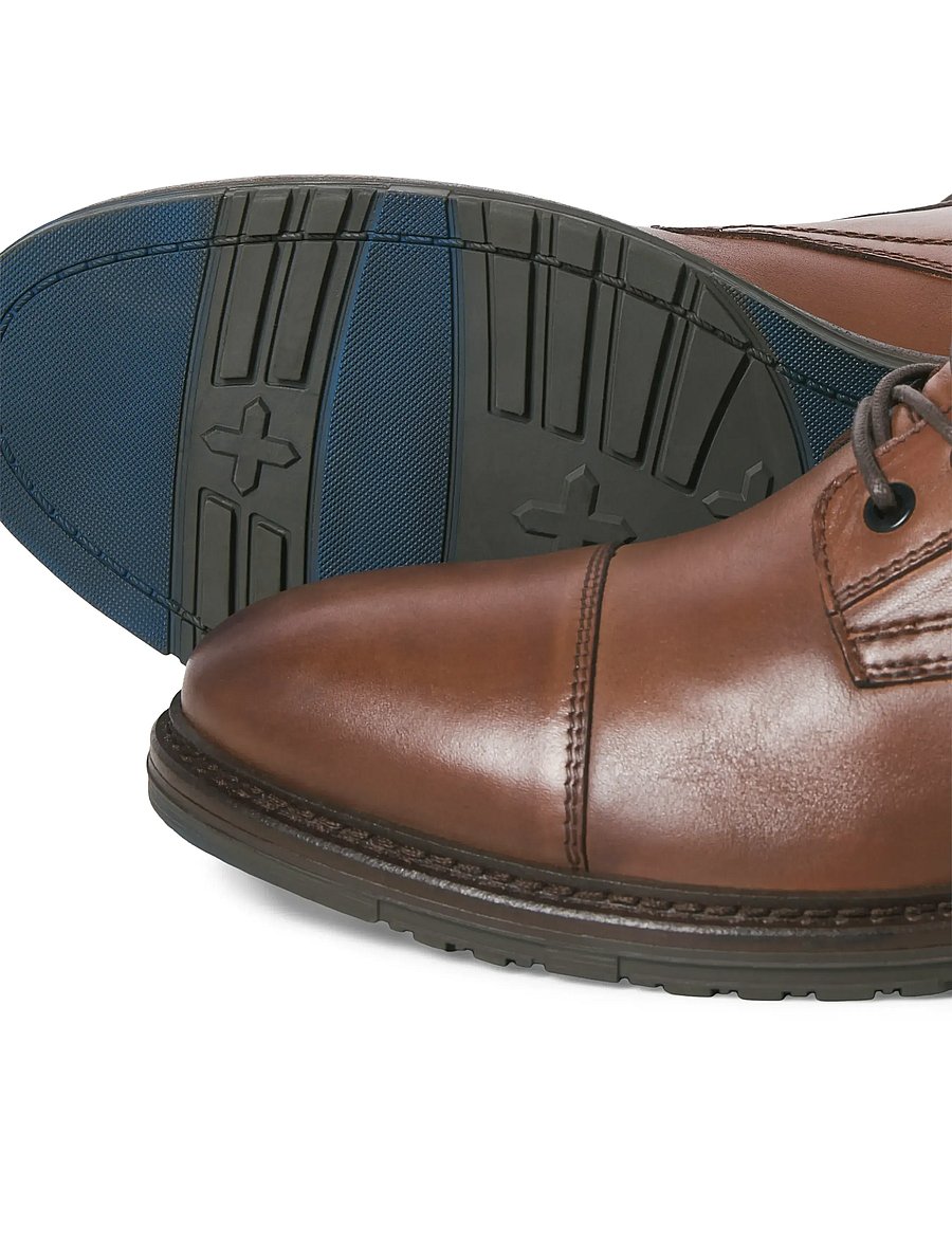 Jack & Jones - JFWWENTWORTH LEATHER BOOT LN - kängor med snörning - cognac - 5