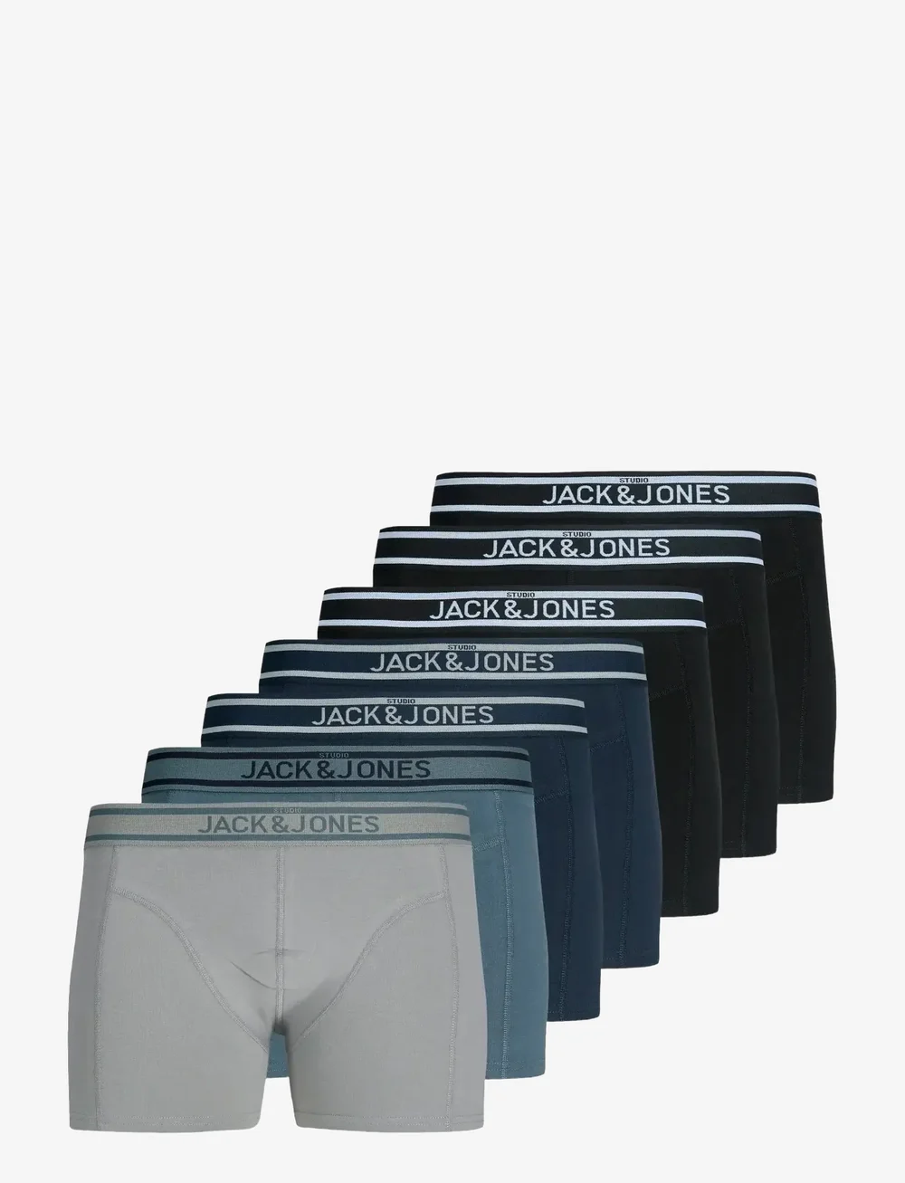 Jack & Jones - JACJOHN SOLID TRUNKS 7 PACK - multipack underpants - black - 1