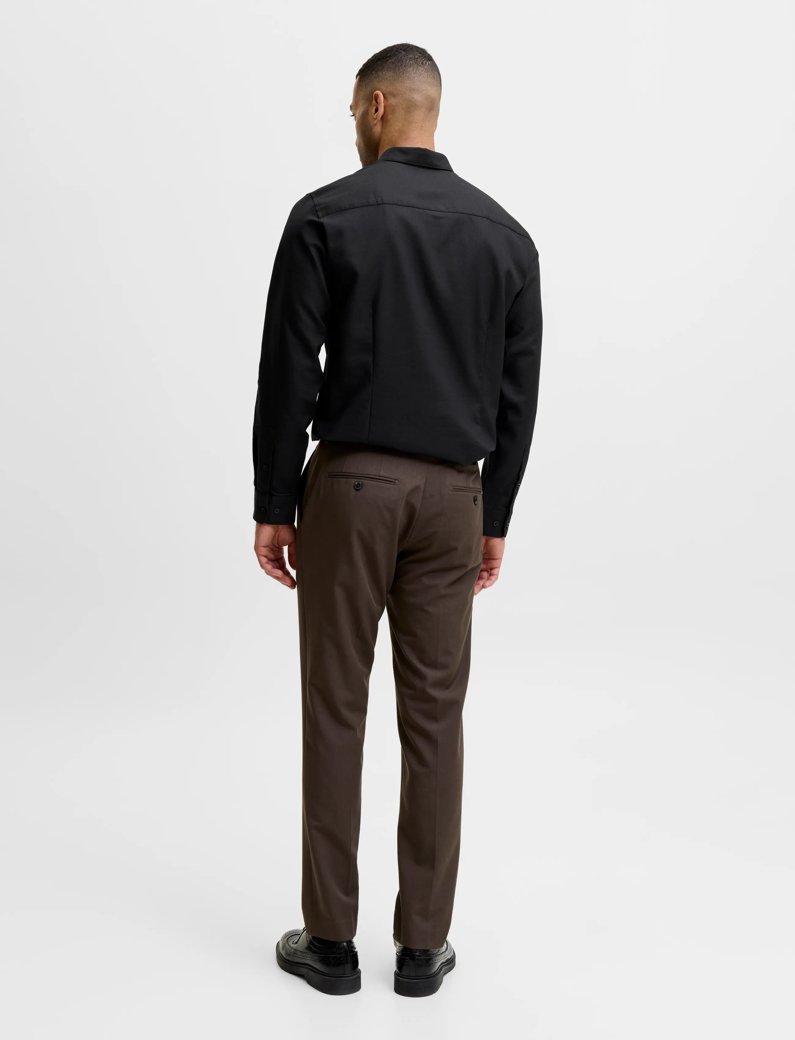 Jack & Jones - JJEJOE STRUCTURE SHIRT L/S NOOS - formal shirts - black - 2