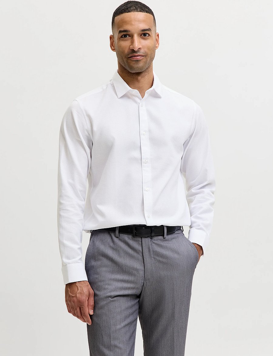 Jack & Jones - JJEJOE STRUCTURE SHIRT L/S NOOS - formelle hemden - white - 0