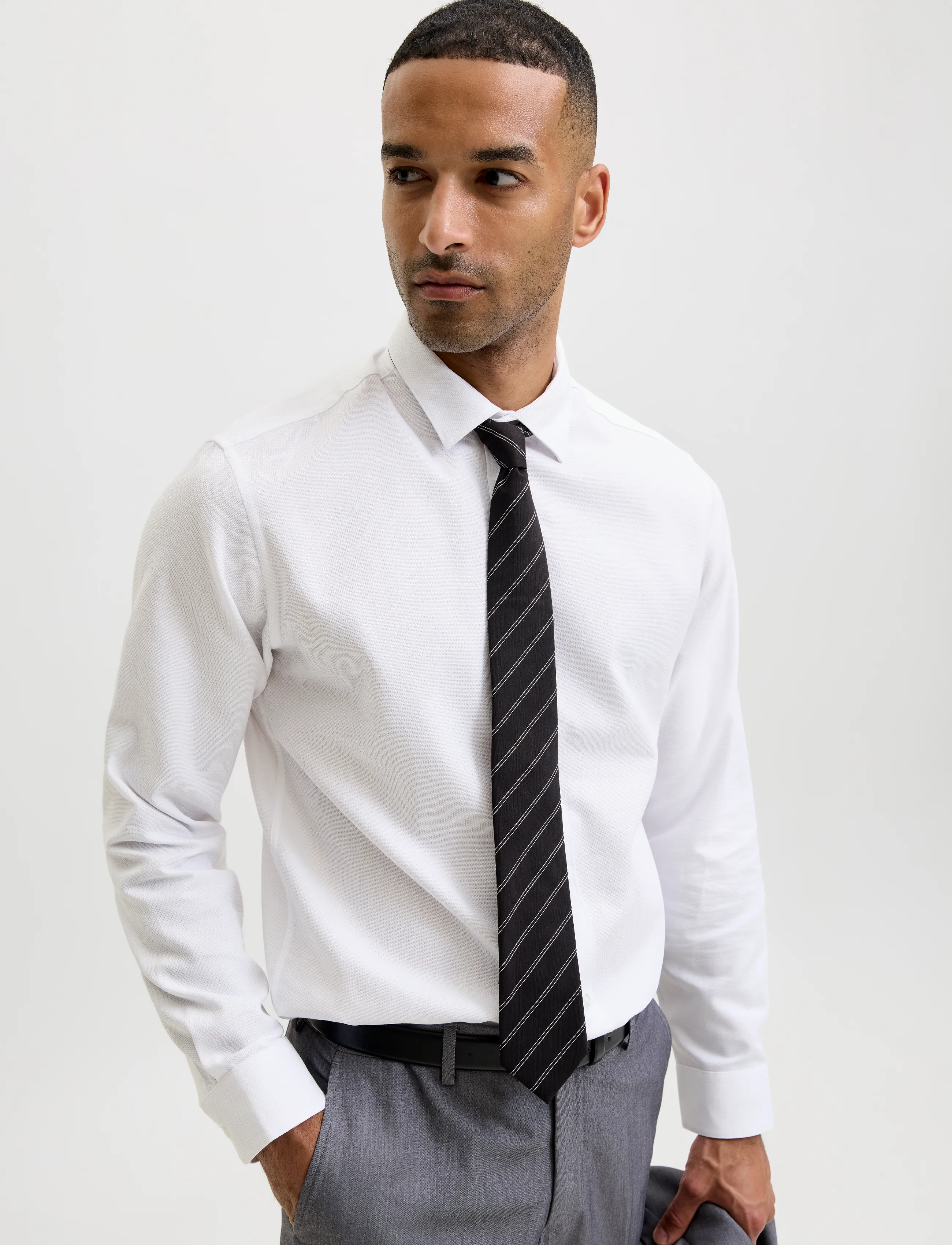 Jack & Jones - JJEJOE STRUCTURE SHIRT L/S NOOS - formal shirts - white - 5