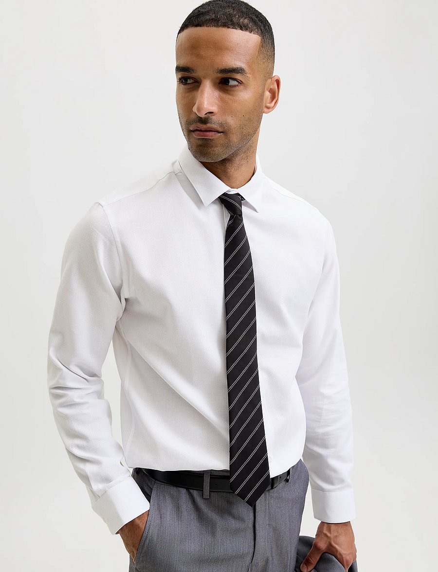 Jack & Jones - JJEJOE STRUCTURE SHIRT L/S NOOS - formelle hemden - white - 5