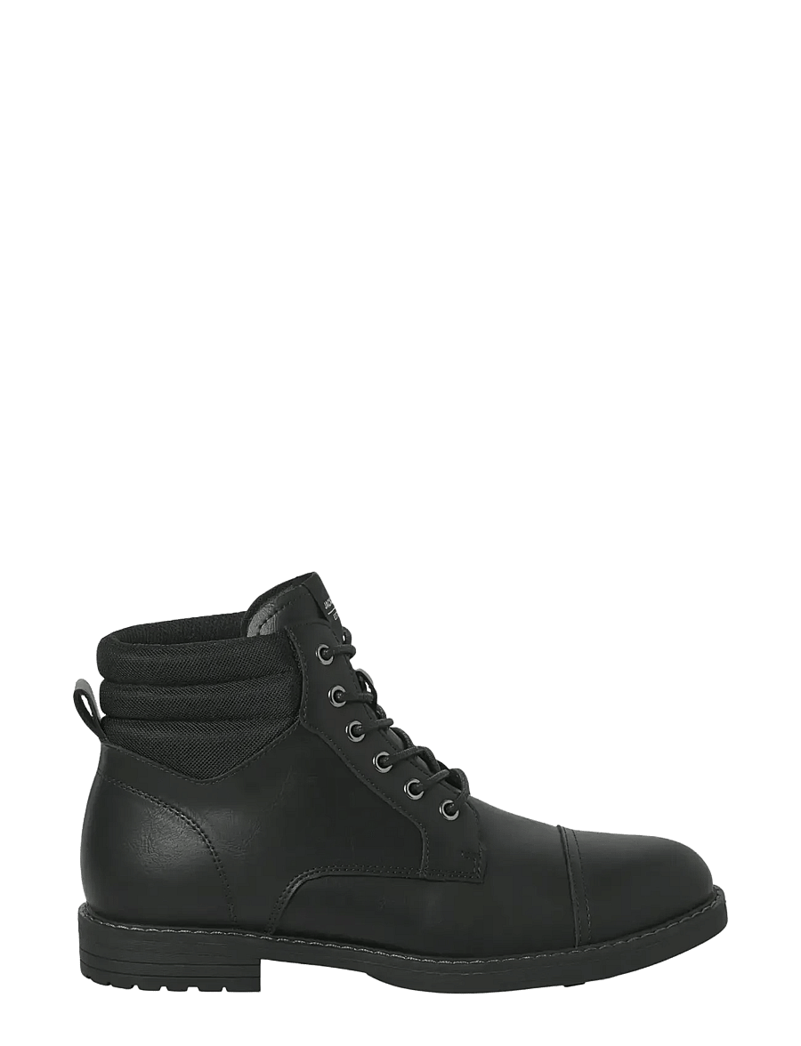 Jack & Jones - JFWDEWSBURY PU BOOT - laced boots - anthracite - 1