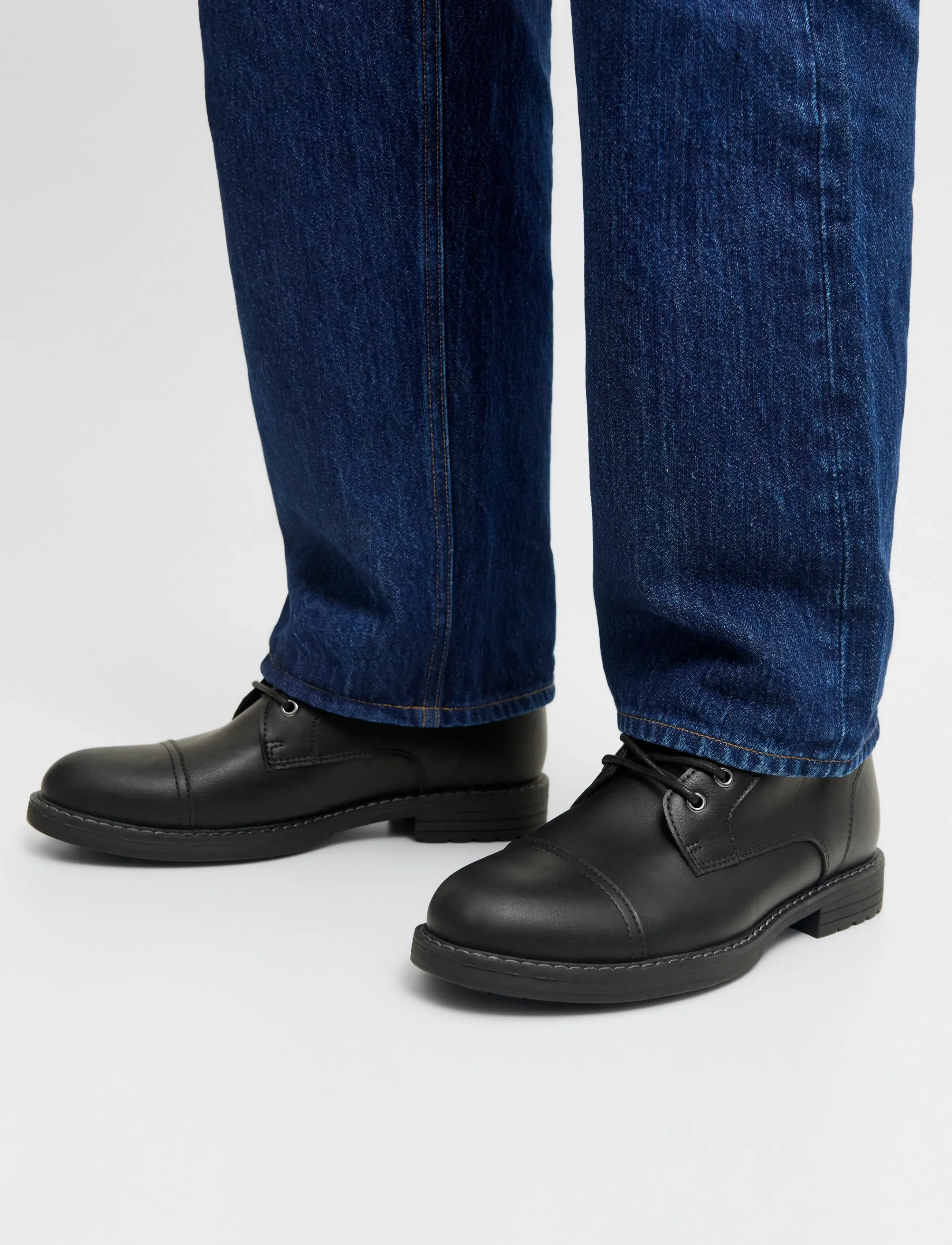 Jack & Jones Jfwdewsbury Pu Boot, 46, Black, Støvler > Snørestøvler, Herre