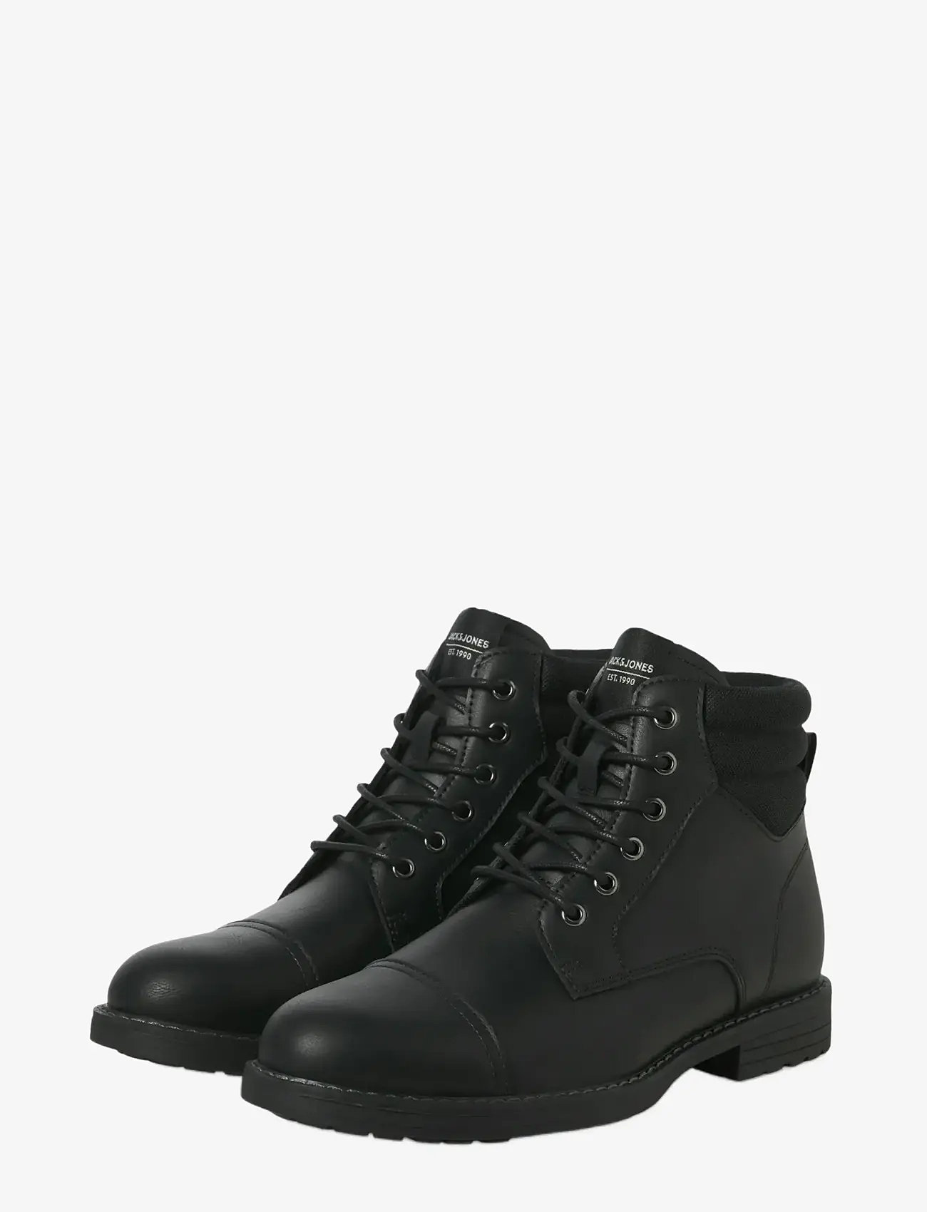 Jack & Jones - JFWDEWSBURY PU BOOT - støvler med snøre - anthracite - 2