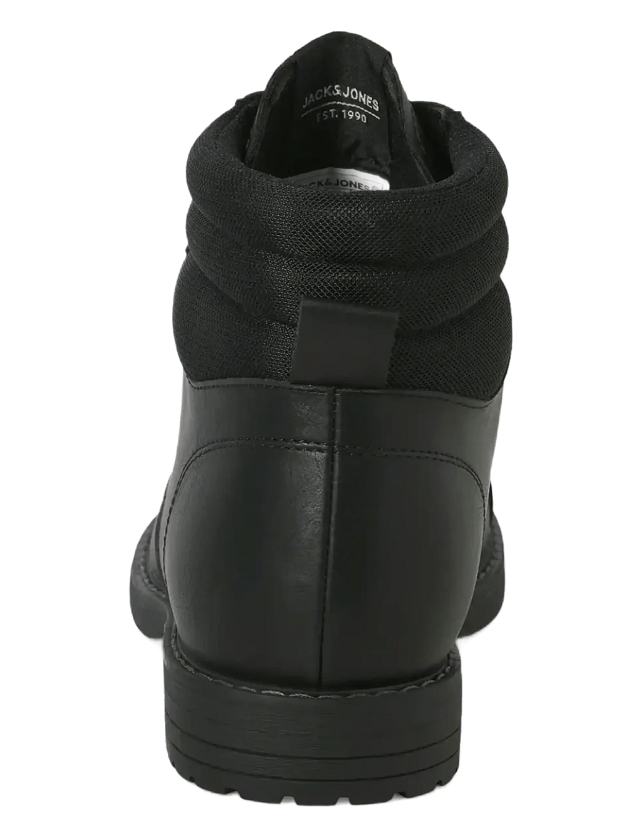 Jack & Jones - JFWDEWSBURY PU BOOT - laced boots - anthracite - 5