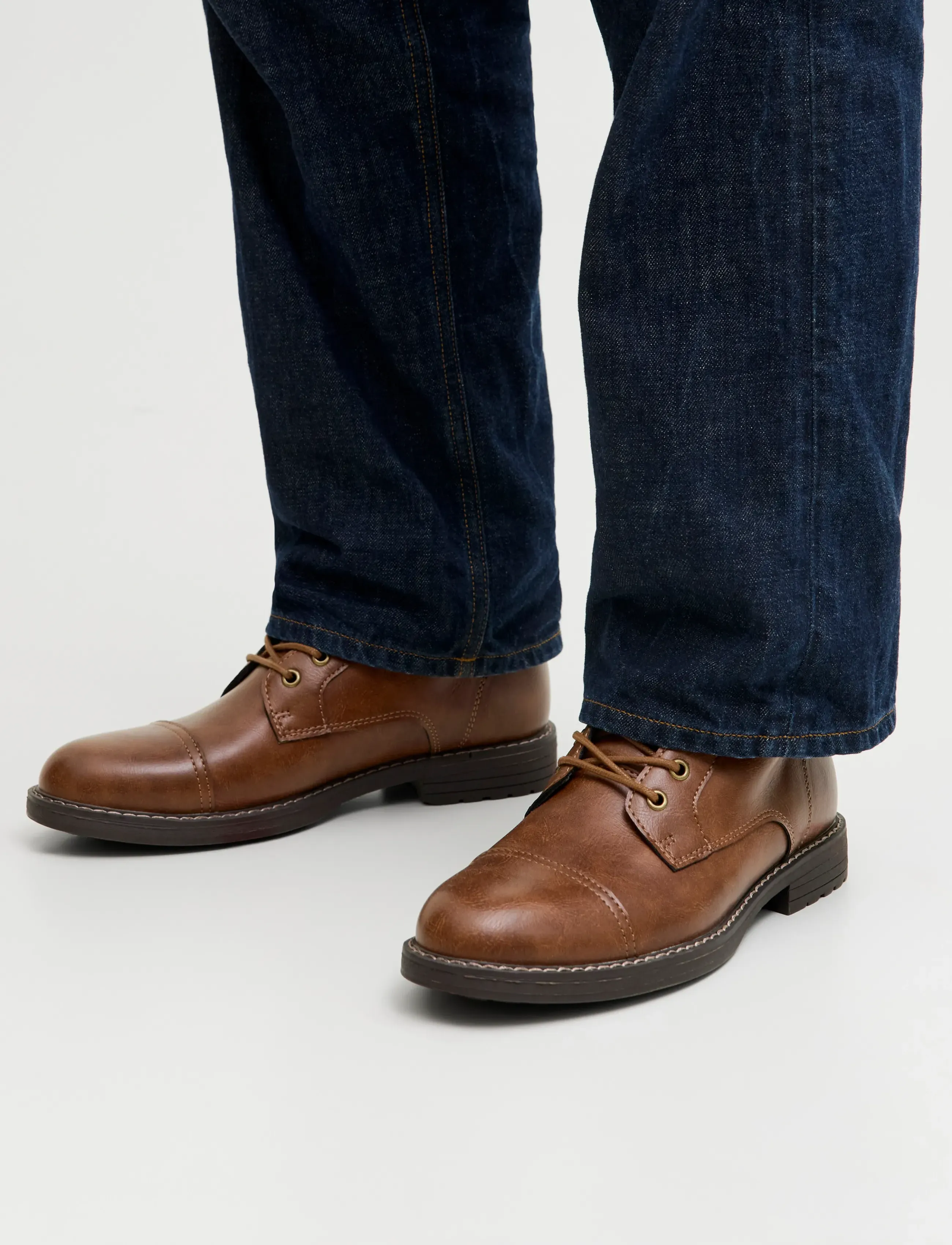 Jack & Jones Jfwdewsbury Pu Boot, 41, Brown, Støvler > Snørestøvler, Herre