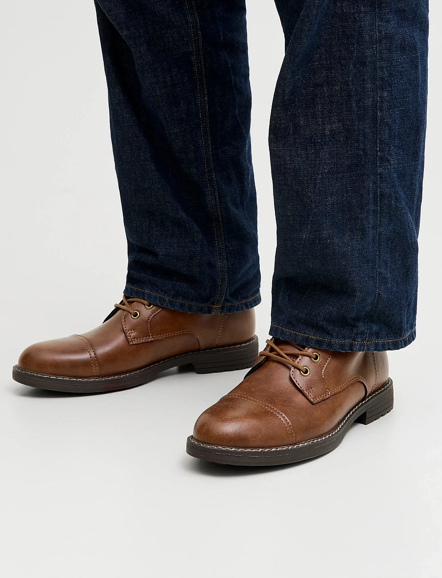 Jack & Jones - JFWDEWSBURY PU BOOT - schnürstiefel - java - 0