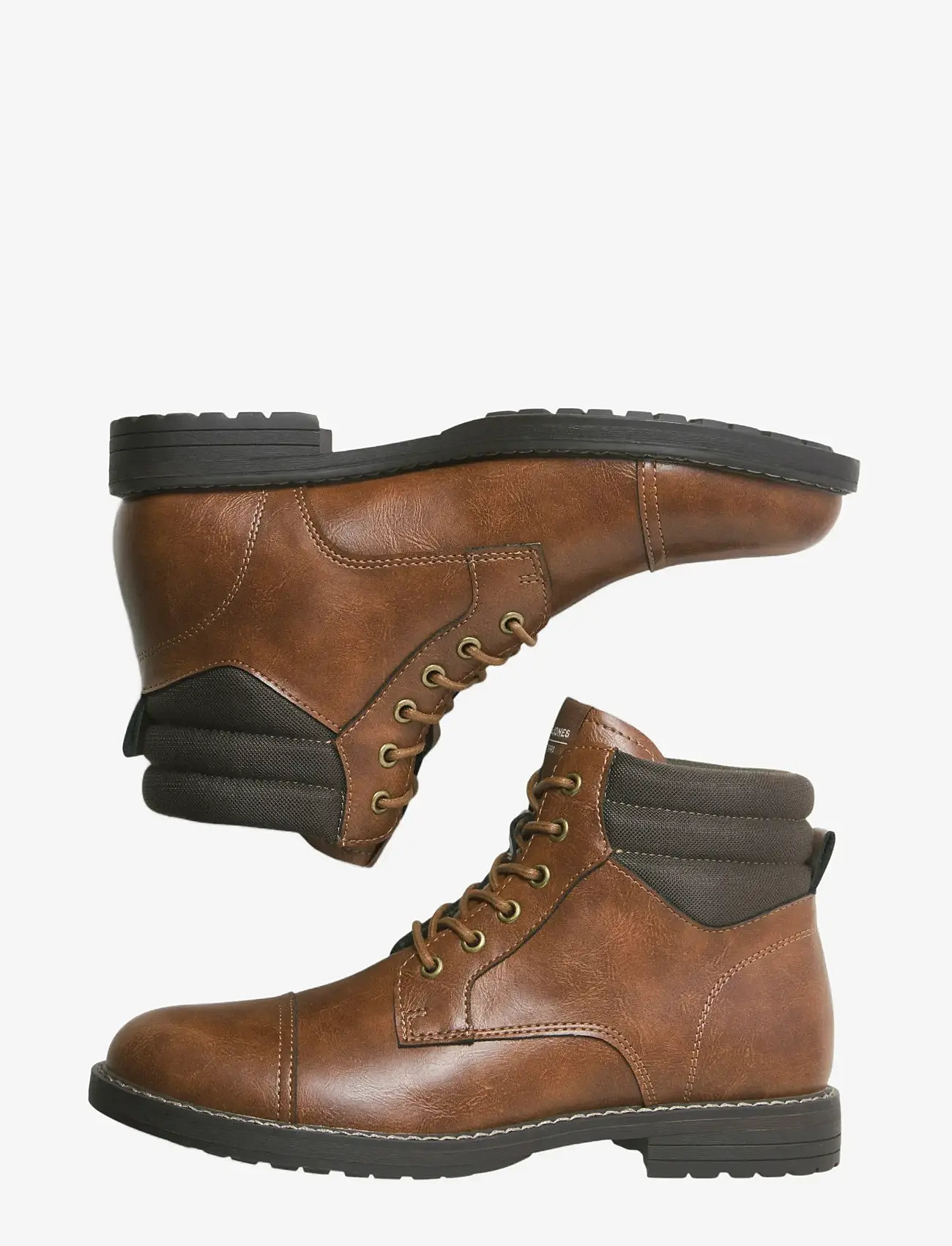 Jack & Jones - JFWDEWSBURY PU BOOT - kängor med snörning - java - 2