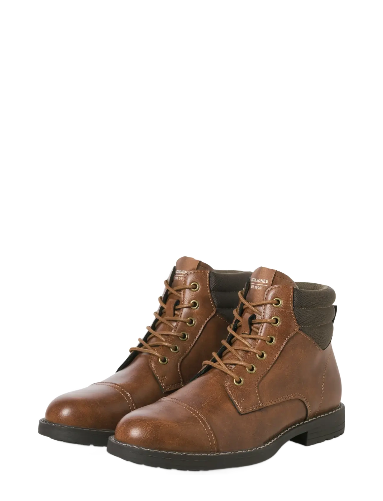 Jack & Jones - JFWDEWSBURY PU BOOT - støvler med snøring - java - 4