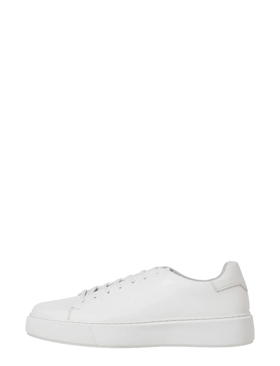 Jack & Jones - JFWSTOCKHOLM LEATHER SNEAKER NOOS - madala säärega - bright white - 1